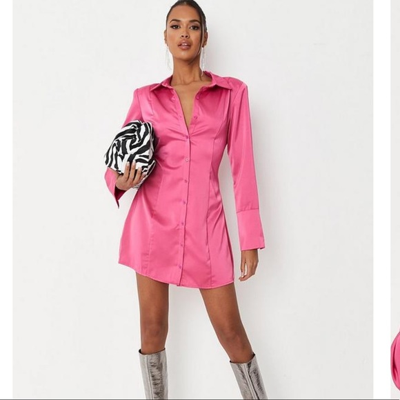 Missguided pink shipping satin dress - Official Online Store Missguided pink shipping satin dress - Official Online Store